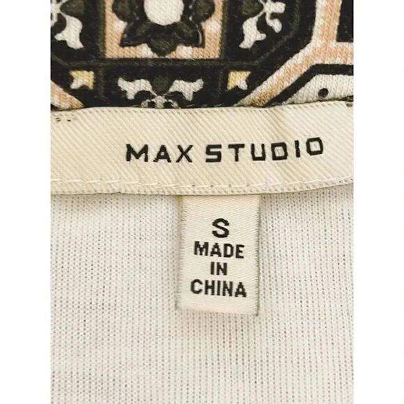 Max Studio Women’s Elastic Waist Geometric Pattern Pencil Skirt SZ S - Picture 5 of 7